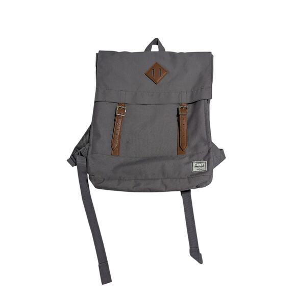 Herschel Supply Co Survey Backpack Gray Preppy School Travel Bag Canvas Purse - Picture 1 of 6